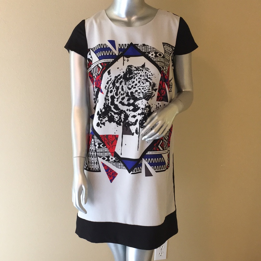 Kensie Color Block Leopard 🐆 Dress